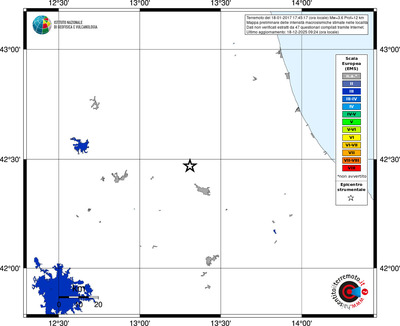 Mappa EMS - territori località