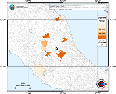 Mappa territorio comunale con almeno 3 questionari