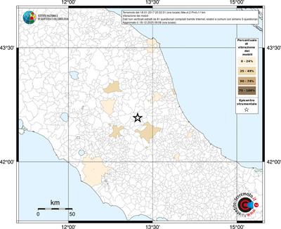 Mappa territorio comunale con almeno 3 questionari