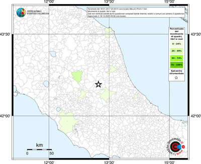 Mappa territorio comunale con almeno 3 questionari