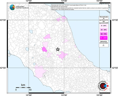 Mappa territorio comunale con almeno 3 questionari