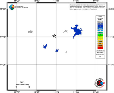 Mappa EMS - territori località
