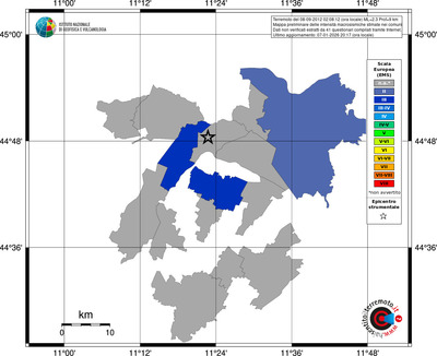 Mappa EMS - territori comuni