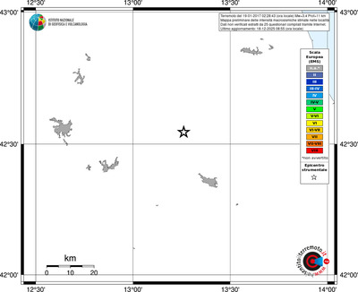 Mappa EMS - territori località