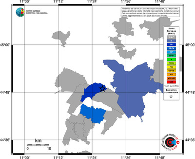 Mappa EMS - territori comuni