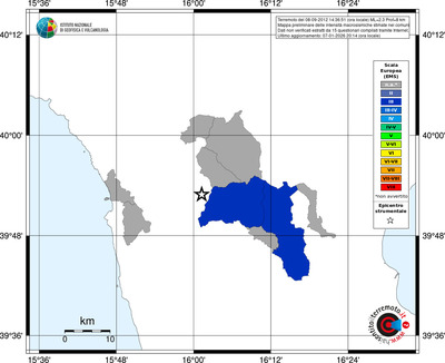 Mappa EMS - territori comuni