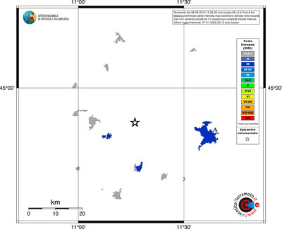 Mappa EMS - territori località