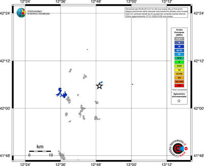 Mappa EMS - territori località