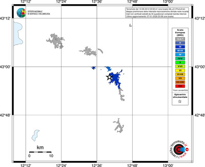 Mappa EMS - territori località