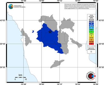 Mappa EMS - territori comuni