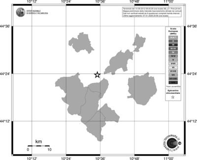 Mappa EMS - territori comuni