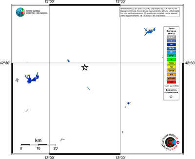 Mappa EMS - territori località