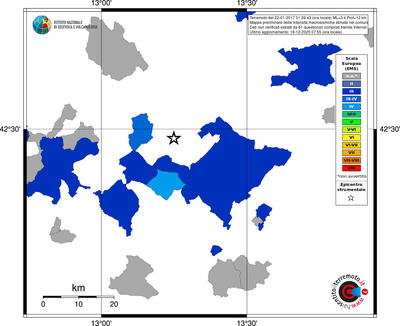 Mappa EMS - territori comuni