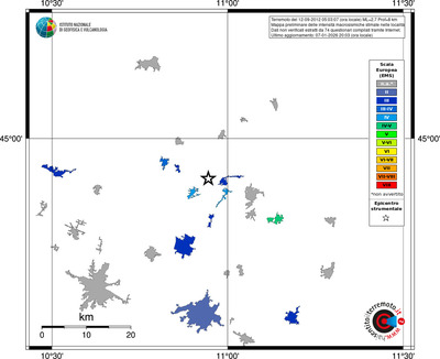 Mappa EMS - territori località