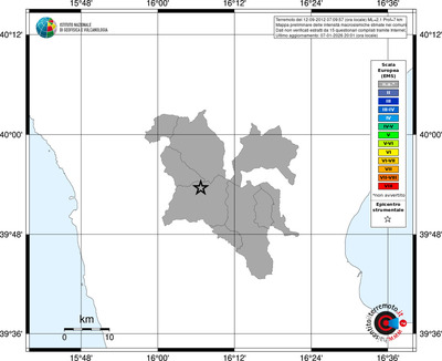 Mappa EMS - territori comuni