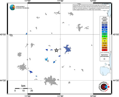 Mappa EMS - territori località