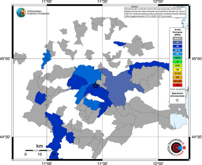 Mappa EMS - territori comuni