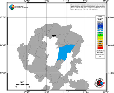 Mappa EMS - territori comuni