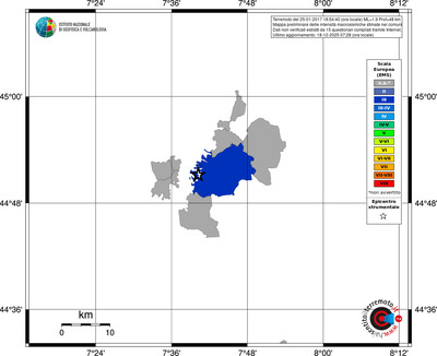 Mappa EMS - territori comuni
