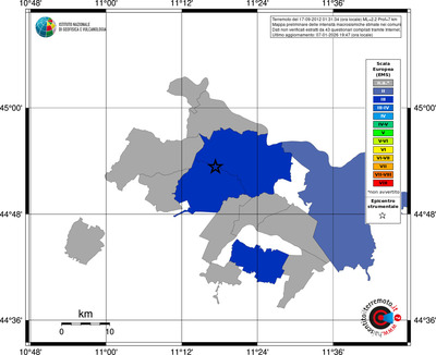 Mappa EMS - territori comuni