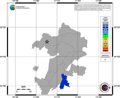 Mappa EMS - territori comuni