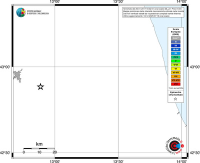 Mappa EMS - territori località