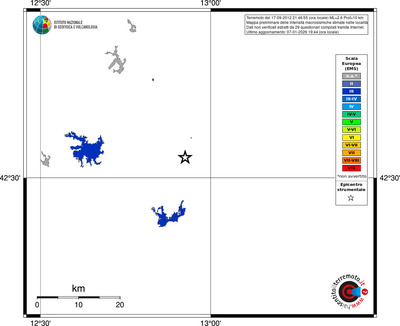 Mappa EMS - territori località