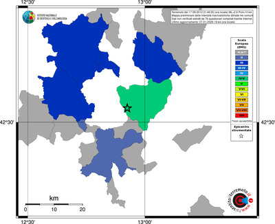 Mappa EMS - territori comuni