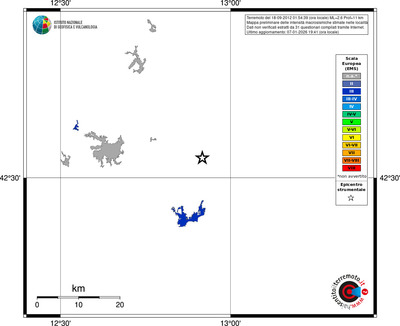 Mappa EMS - territori località