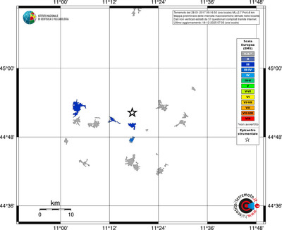 Mappa EMS - territori località