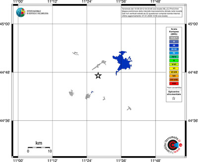 Mappa EMS - territori località