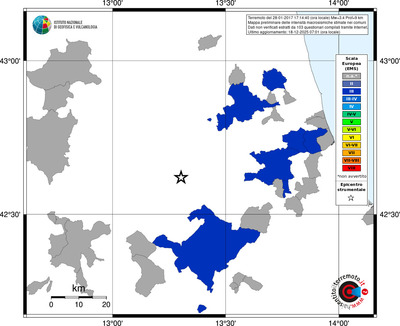 Mappa EMS - territori comuni