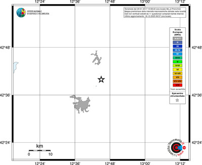 Mappa EMS - territori località
