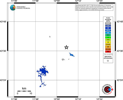 Mappa EMS - territori località