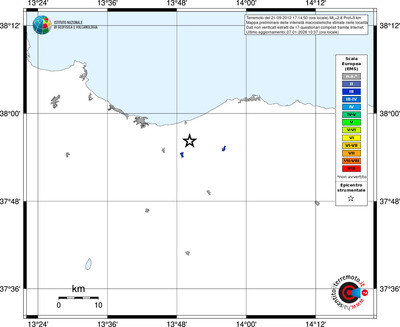 Mappa EMS - territori località