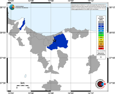Mappa EMS - territori comuni