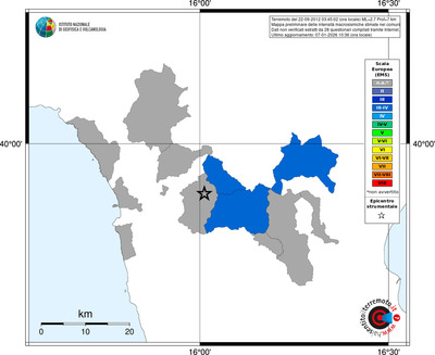 Mappa EMS - territori comuni