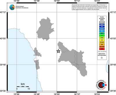 Mappa EMS - territori comuni