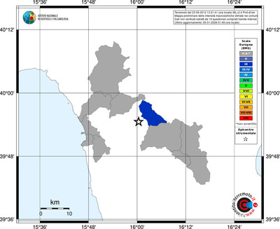 Mappa EMS - territori comuni