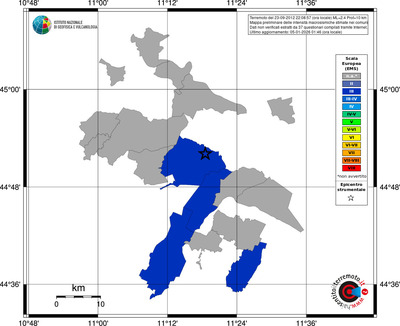 Mappa EMS - territori comuni