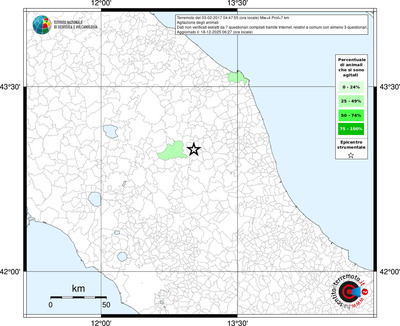 Mappa territorio comunale con almeno 3 questionari