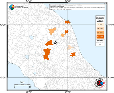 Mappa territorio comunale con almeno 3 questionari