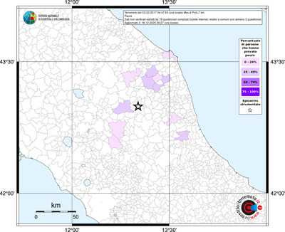 Mappa territorio comunale con almeno 3 questionari