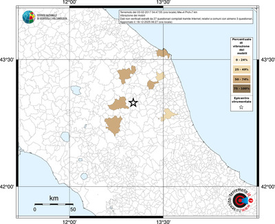 Mappa territorio comunale con almeno 3 questionari