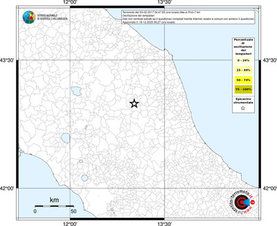 Mappa territorio comunale con almeno 3 questionari
