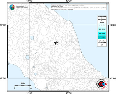 Mappa territorio comunale con almeno 3 questionari