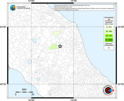 Mappa territorio comunale con almeno 3 questionari