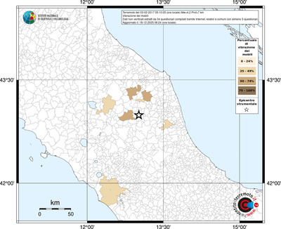 Mappa territorio comunale con almeno 3 questionari