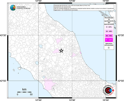 Mappa territorio comunale con almeno 3 questionari