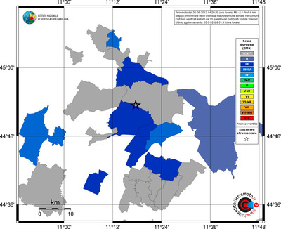 Mappa EMS - territori comuni